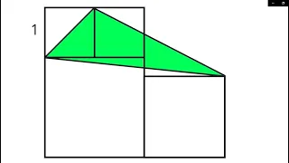 Задача, которая кажется невозможной: найдите площадь зелёного треугольника