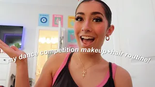 my dance competition makeup and hair routine 2024!