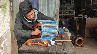 3 phase motor Rewinding.10 HP (7.5kw) three phase motor winding +connection.full video