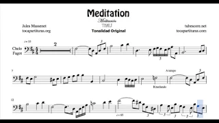 Meditation by Thais Sheet Music for cello and bassoon