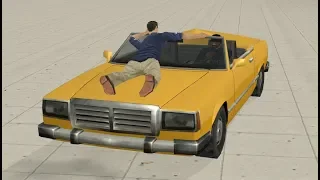 Driving across the map with a man tied to the hood during Fender Ketchup - Casino mission 1 - GTA SA