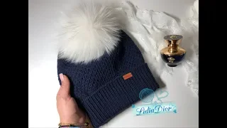 Cappello a maglia con ferri circolari/punto nido d'ape/knitting hat