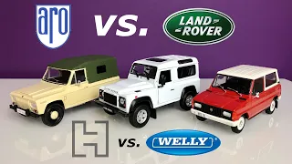 1:24 ARO versus DEFENDER (Hachette vs. Welly) - Comparison video