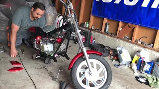 Mini chopper / mini bike restoration part-2