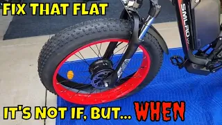 Fixing A Flat Bike/E-Bike Tire Without Removing The Wheel - Easy Tips & Tools