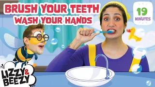 Brush Your Teeth🪥Wash Your Hands Song🚿Educational Kids Videos | Toddlers Learning | Lizzy and Beezy🐝