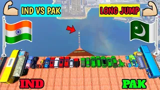 India Vs Pakistan | Gta 5 Indian Cars Vs Pakistan Cars Mega Jumping Challenge | Gta 5 Gameplay