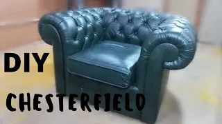 КРЕСЛО Chesterfield своими руками мебель DIY( 2 часть )