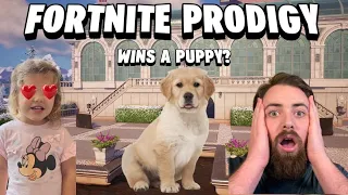 FORTNITE PRODIGY WIN THE GAME WIN A PUPPY!!
