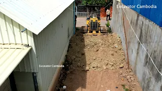 Best Project Building Foundation New Road By Miniature Bulldozer D20P And 5Ton Truck Dumping Soil