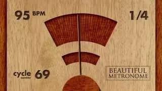 95 BPM 1/4 Wood Metronome HD