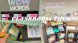 FIRST GRADE CLASSROOM TOUR 2023: Realistic Mid Year Tour