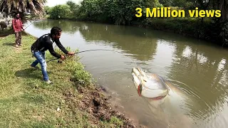 Big monster wallago attu catfish hunting || river monster ||incredible big patan fish catching..