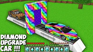 I used RAINBOW PORTAL for UPGRADE DIRT CAR TO RAINBOW CAR in Minecraft ! NEW SUPER CAR ! LEMON POP