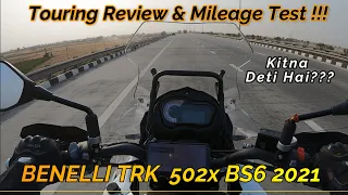 2022 Benelli TRK 502x BS6 Touring Review & Mileage Test | 1st Long Ride | Delhi to Punjab Part-1 #V3