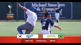 Highlights: 🇰🇷 Korea vs Brazil 🇧🇷 - WBSC U-18 Baseball World Cup - Opening Round