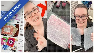 🔴 EDITED REPLAY! The IG Embossing Folder Saga Continues...