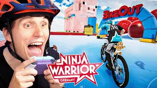 Ninja Warrior Germany Map mit MINECRAFT | Fahrrad Simulator