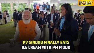 PM Modi Fulfils Promise, Has Ice Cream With Tokyo Olympics Bronze Medallist PV Sindhu