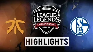 FNC vs. S04 - EU LCS Week 1 Day 2 Match Highlights (Summer 2018)