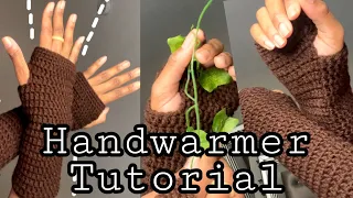 Crochet hand warmer tutorial