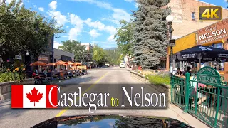 Driving from Castlegar to Nelson | Canada Road Trip in 4K