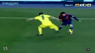 Messi’s 23 dribbles in a game against Villarreal, 2007/08.