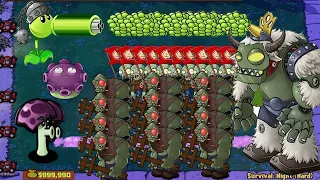 Plants vs Zombies Hack  99Gloom shroom Scaredy Shrom Gatling Pea vs 1Dr Zombos Girgagantuar