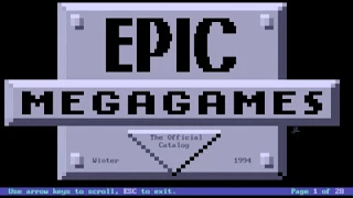 Epic MegaGames CATALOG.EXE, Winter 1994