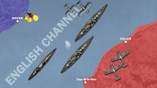 Channel Dash by Battleship Scharnhorst & Gneisenau 1942 Animated