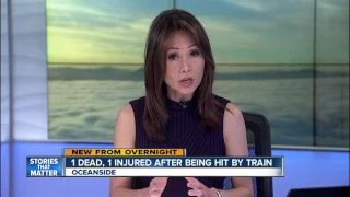 1 dead, 1 injured after Amtrak train strikes pedestrians in Oceanside