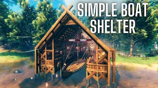 Valheim: How To Build A Simple Boat Shelter + Interior