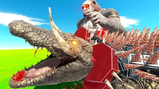 GORO Fights LIZZIE from Rampage - Animal Revolt Battle Simulator