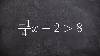 Learn how to solve a two step inequality with a fraction