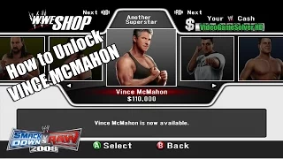 How to Unlock VINCE MCMAHON - WWE SmackDown Vs. Raw 2008 [Xbox 360]