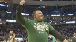 Bucks Fan Makes Halfcourt Shot to Win $10K