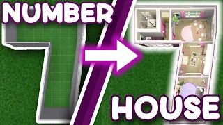 BUILDING THE NUMBER 7 INTO A HOUSE IN ROBLOX BLOXBURG!!