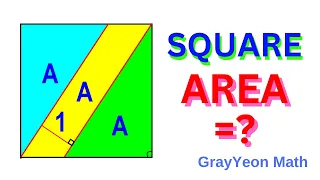FInd the area of the square #geometryskills #mathpuzzles #thinkoutsidethebox
