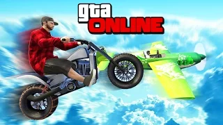 ЧТО БЫСТРЕЕ? БАЙК ИЛИ САМОЛЕТ В GTA 5 ONLINE - ЗАКАТАЛО В ТРУБЫ ВСЕХ БАЙКЕРОВ НА ТРОПЕ СМЕРТИ