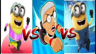 Best Game Run- Angry Gran Run vs Minions Rush Despicable Me Android Gameplay