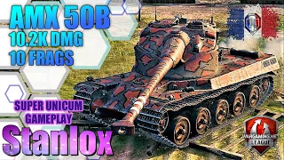 WoT AMX 50B Gameplay ♦ Heavy Tank Review ♦ 10 Frags 10k Dmg (2020)