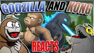 Godzilla Reacts| Baby Godzilla, Kong vs. Skullcrawlers – Animation 5