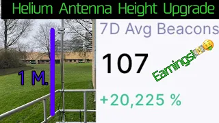 Helium Antenna 1 Meter Upgrade - How much did Earnings Increase. Does 1 Meter make me more $$$?