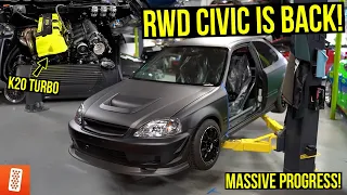 Building a Rear Wheel Drive, K20 Turbocharged Honda Civic EK Hatchback Race Car- Reassembly Part 9