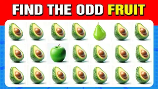 58 puzzles for GENIUS | Find the ODD One Out -  Fruit edition 🍏🍉