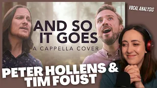 AND SO IT GOES Peter Hollens & Tim Foust | Vocal Coach Reacts (& Analysis) | Jennifer Glatzhofer