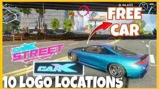 😍I Got A Free Car || Location Of All 10 CarX Emblem in CarX Street || CarX Street 4k Gameplay