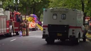 Food cart explosion, fire in downtown Portland