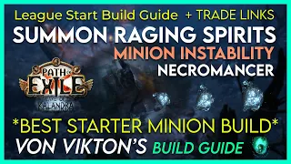 Summon Raging Spirits Minion Instability League Starter Build Guide for 3.19 - Best Minion Starter!