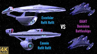 REFIT REFIT'S Go After GIANT Dominion Battleships! - Star Trek Ship Battles - Bridge Commander